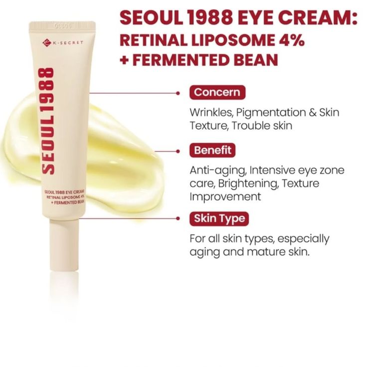 "Erase Fine Lines in 14 Days - SEOUL 1988 Eye Cream"